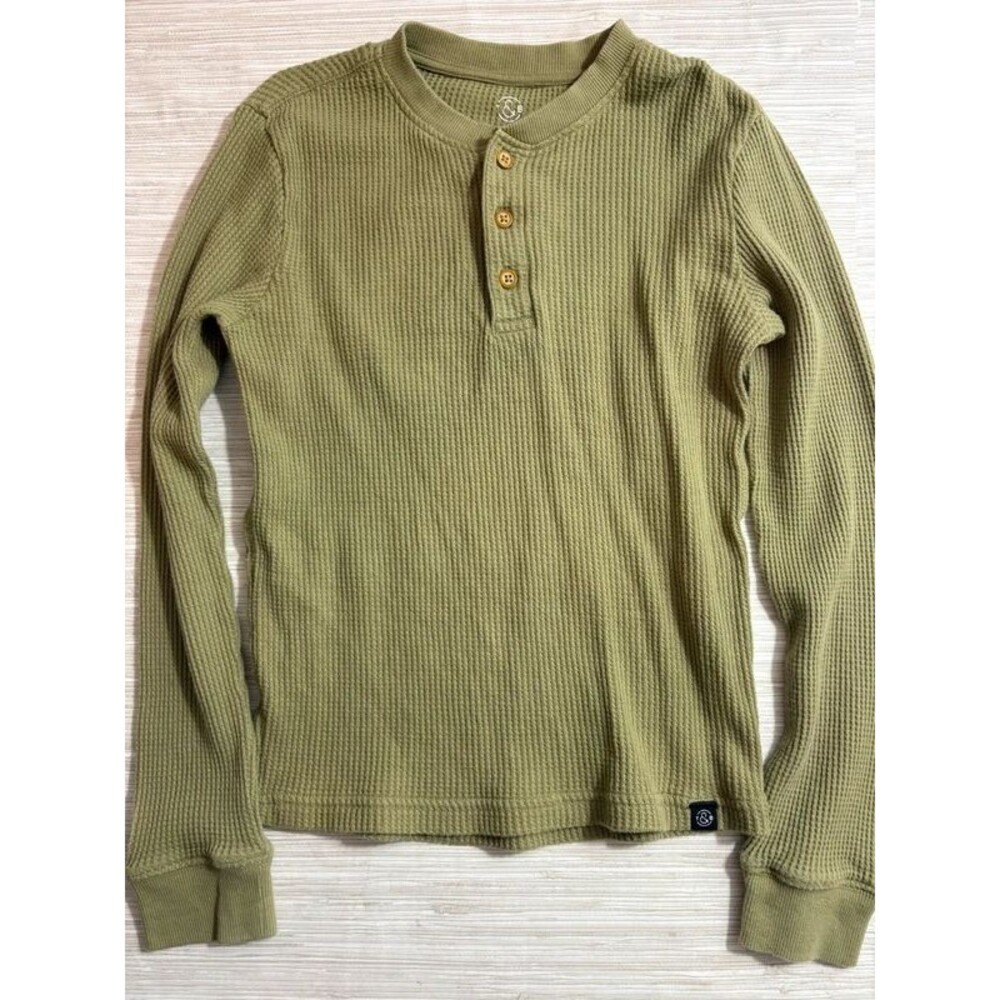 T&B 100% cotton kids 7/8 waffle knit tee